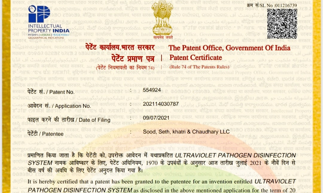 LUV Systems Secures Indian Patent, Expanding Global IP Position and Market Opportunity
